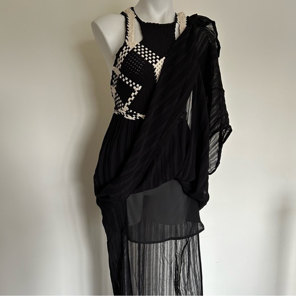 Urban Outfitters Pins & Needles Woven Bodice Maxi Dress, Black 0 XS - Picture 6 of 13